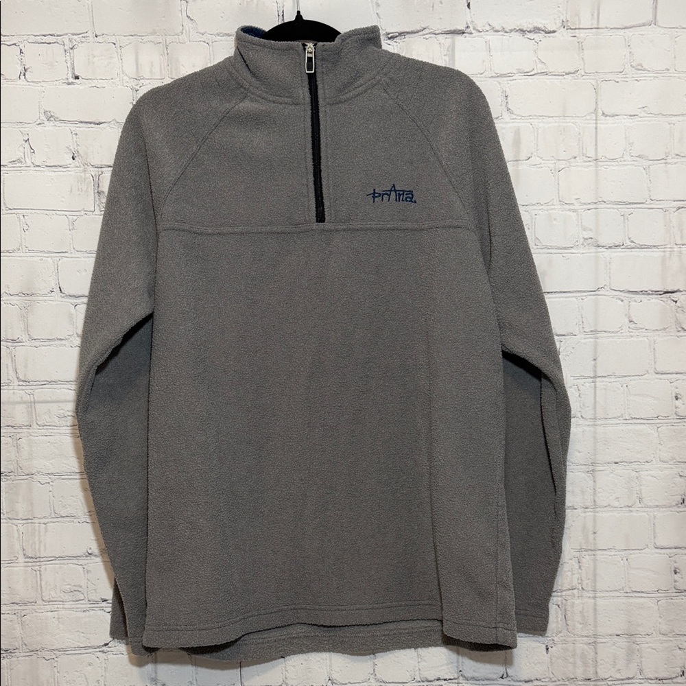 Prana 1/4 Zip Gray Fleece Pullover Men’s Size Medium